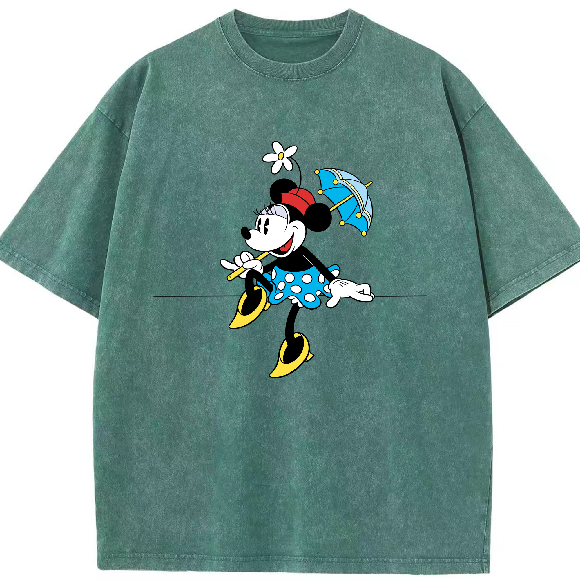 （画像用） ミッキーマウス Mickey Mouse 綿100% ヴィンテージ風 半袖Tシャツ（フロントプリント）
